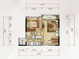 龙光城_1室1厅1卫 建面54平米