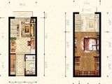 廊坊孔雀城财富港_1室1厅1卫 建面29平米