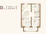 荣盛白鹭岛_2室2厅1卫 建面76平米