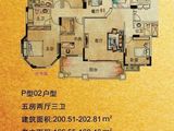 鹤山坚美园_5室2厅3卫 建面202平米