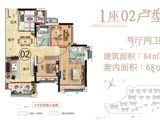 侨城颐景园_3室2厅2卫 建面84平米