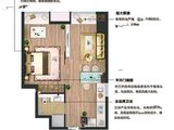 海信贤文中心_1室1厅1卫 建面58平米