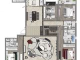 瑞虹新城天悦郡庭_4室2厅3卫 建面272平米