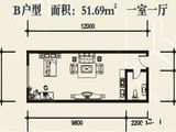 诚礼大厦_1室1厅1卫 建面51平米