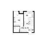 米氏e家天下_1室2厅1卫 建面55平米