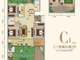 容盛月亮湾_3室2厅2卫 建面138平米