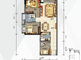 天悦中央广场_3室2厅1卫 建面79平米