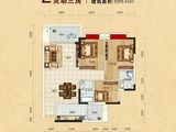 亨茂花园_3室2厅2卫 建面99平米