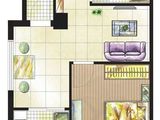 新海蓝钻_1室1厅1卫 建面64平米