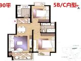 大都汇_2室2厅1卫 建面90平米