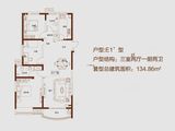 腾威城_3室2厅2卫 建面134平米