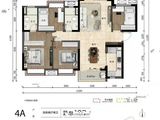 华润万象华府_4室2厅2卫 建面125平米