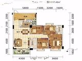 霸王花新城_4室2厅2卫 建面117平米