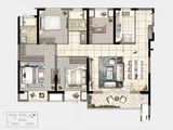 弘阳上坤云峯_4室2厅2卫 建面128平米