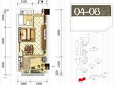 高新未来城(创客谷,文创谷)_1室1厅1卫 建面50平米