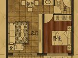 清澜茗都_1室2厅1卫 建面64平米