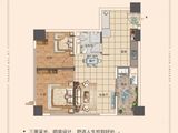 德成都汇君泊_2室2厅1卫 建面69平米