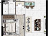 北海新城吾悦广场_1室1厅1卫 建面55平米