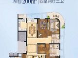 天禄湖壹号_4室2厅3卫 建面200平米