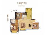 万景進园_3室2厅2卫 建面89平米