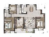 万科都萃雅苑_4室2厅2卫 建面144平米