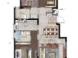 万科观贤别墅_3室2厅2卫 建面102平米