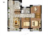 万达体育新城_3室2厅1卫 建面91平米