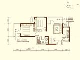 鸿坤原乡溪谷_2室2厅1卫 建面68平米