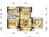 碧桂园天誉世家_3室2厅2卫 建面120平米