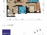 航天云海台_2室2厅1卫 建面56平米