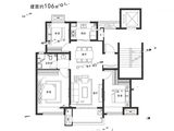 海信鸿扬世家_3室2厅1卫 建面106平米