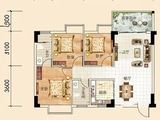 金美家新都_3室2厅1卫 建面89平米