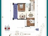 贵阳城投云岩林悦_2室2厅1卫 建面72平米