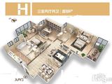 华东万悦城_3室2厅2卫 建面123平米