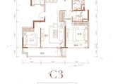 美的国宾府_3室2厅2卫 建面126平米