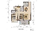 凯旋1号上水湾_3室2厅2卫 建面100平米