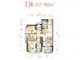 莞民投众筑悦璟台_3室2厅2卫 建面96平米