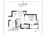 宝林枫景苑知翠里_2室1厅1卫 建面66平米