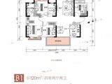 龙光天宸_4室2厅2卫 建面120平米