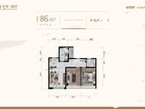 绿城大连诚园_2室2厅1卫 建面86平米