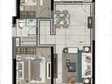 正荣悦珑府_2室2厅1卫 建面75平米