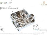 新城和樾_3室2厅2卫 建面103平米