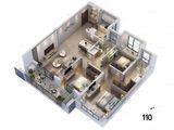 璞悦新邸_3室2厅2卫 建面110平米