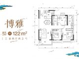 金科东方博翠_3室2厅2卫 建面122平米