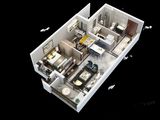 碧桂园都荟名邸_1室2厅1卫 建面76平米