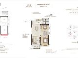 天元广场玺园_2室2厅2卫 建面98平米