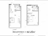 维度空间_1室1厅2卫 建面52平米