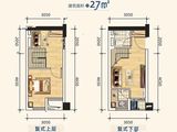 宝德云谷_1室1厅1卫 建面27平米