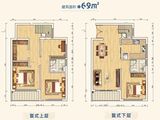宝德云谷_3室2厅1卫 建面69平米
