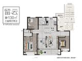 美的工润云澜天境_3室2厅2卫 建面130平米